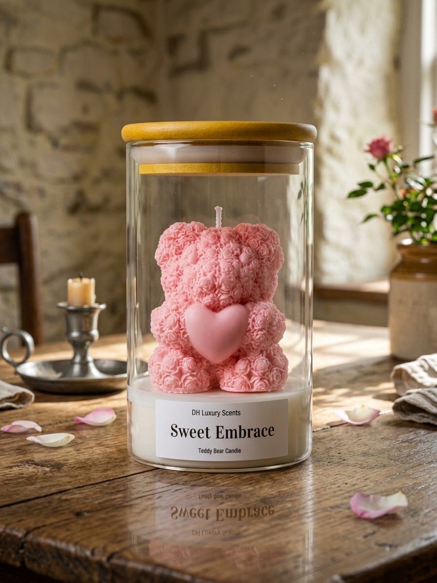 Sweet Embrace - Teddy bear Candle
