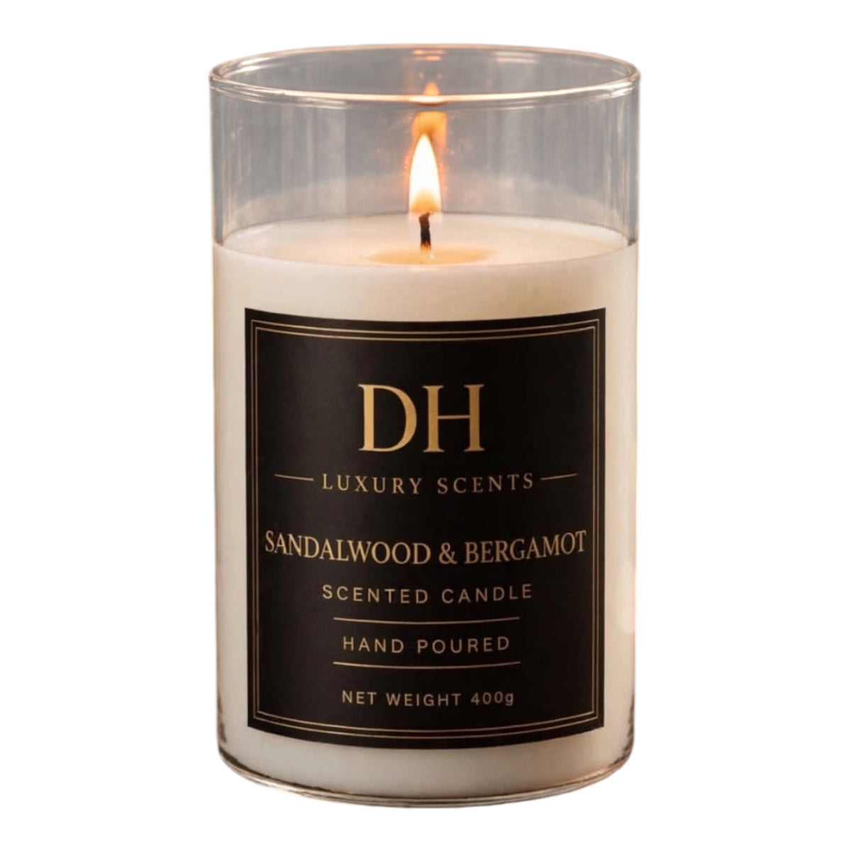Sandalwood and Bergamot scented candle