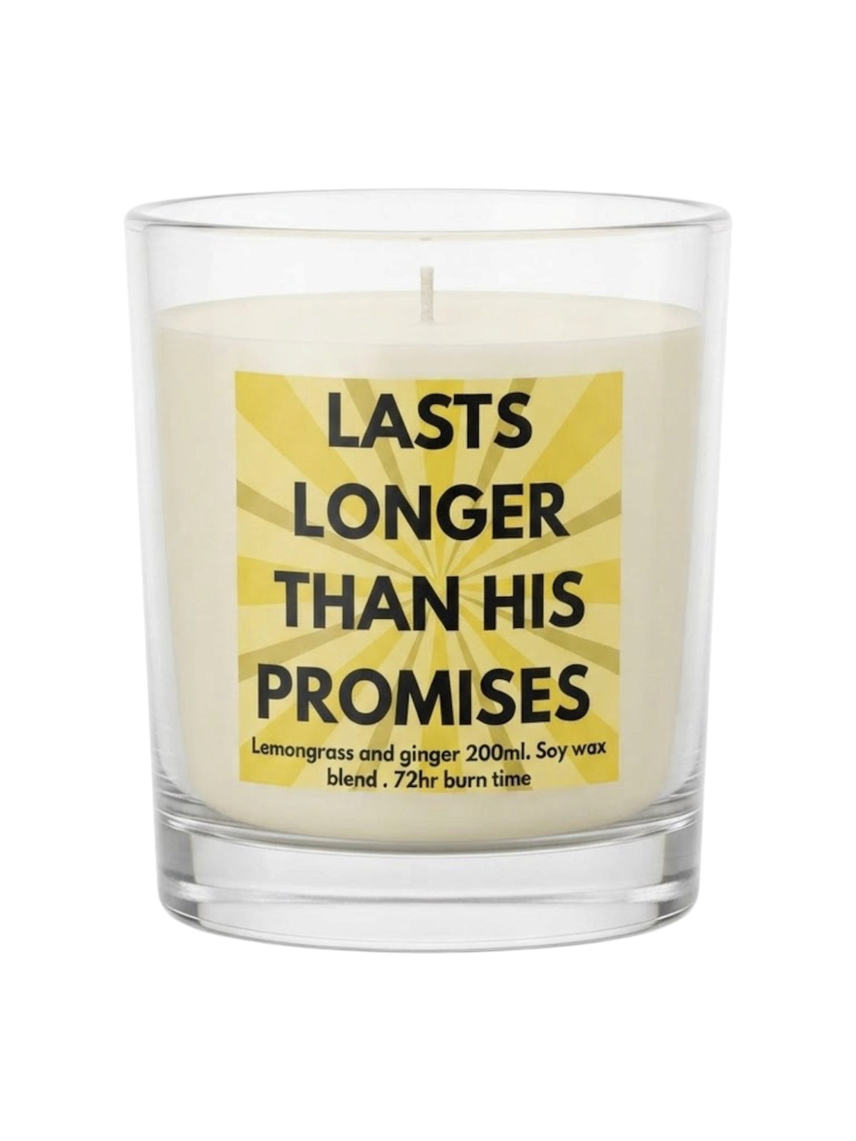 Lemongrass and ginger soy wax candle