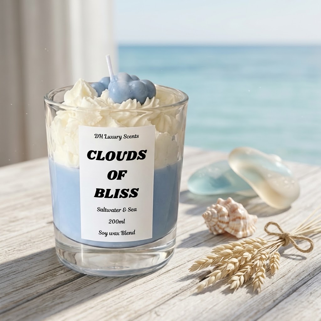 Saltwater and sea scented candle - Clouds of Bliss