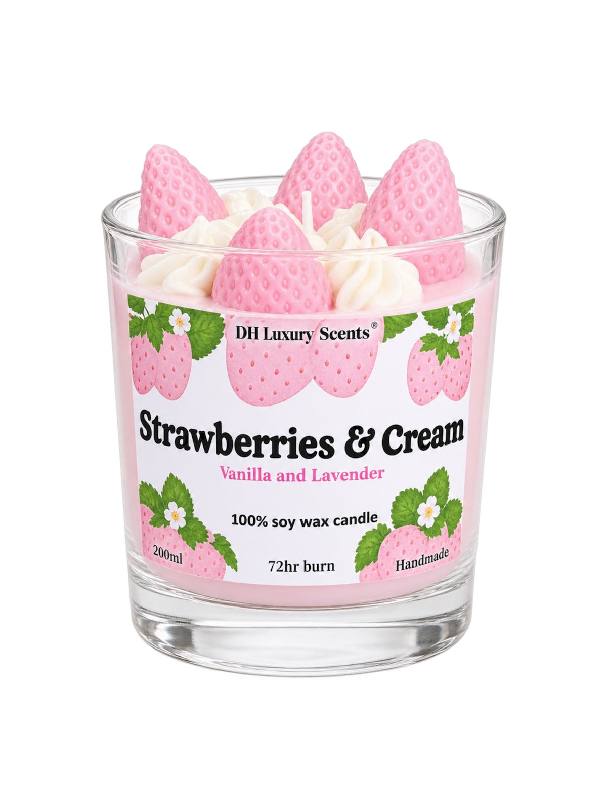 Strawberries & cream - Lavender & Vanilla Scented Candle