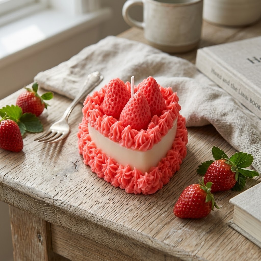 Heart shaped Cake Candle