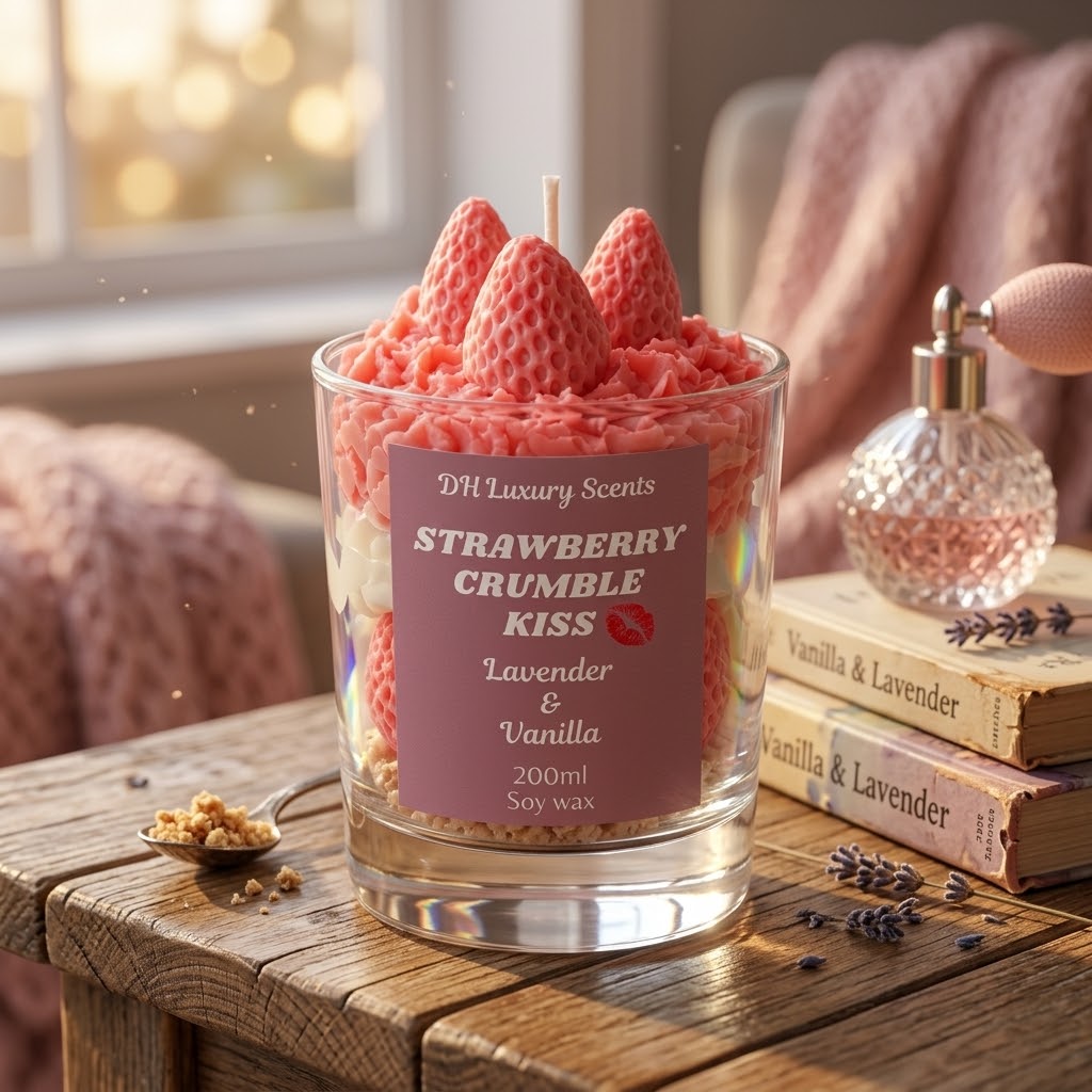 Strawberry Crumble Kiss - Lavender & Sweet Vanilla