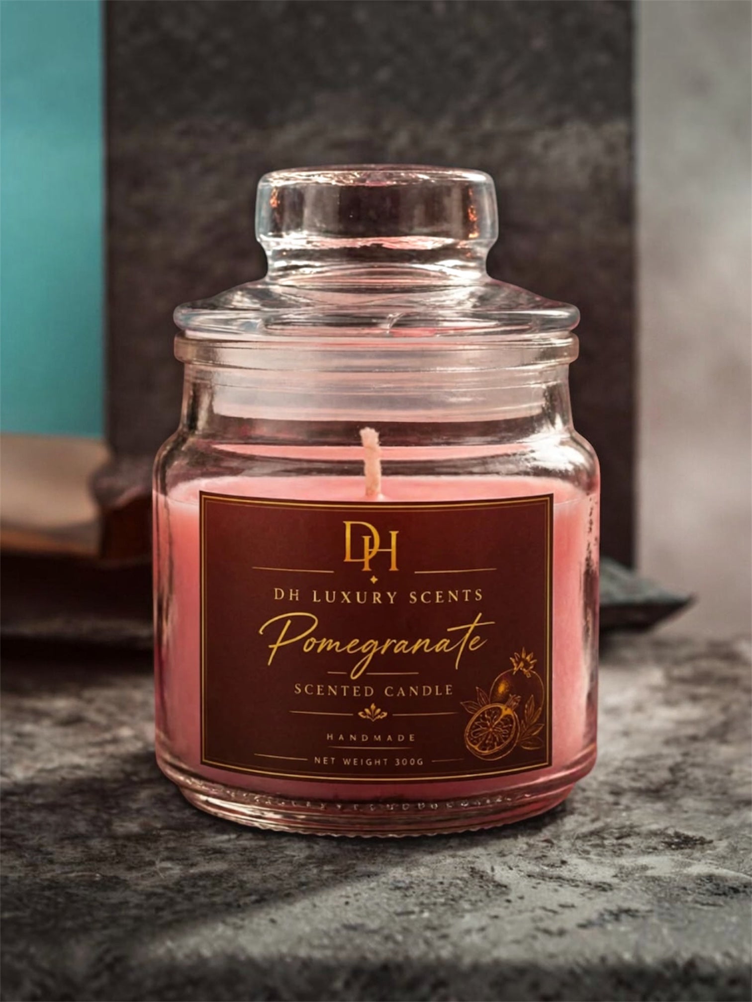 Pomegrante scented candle
